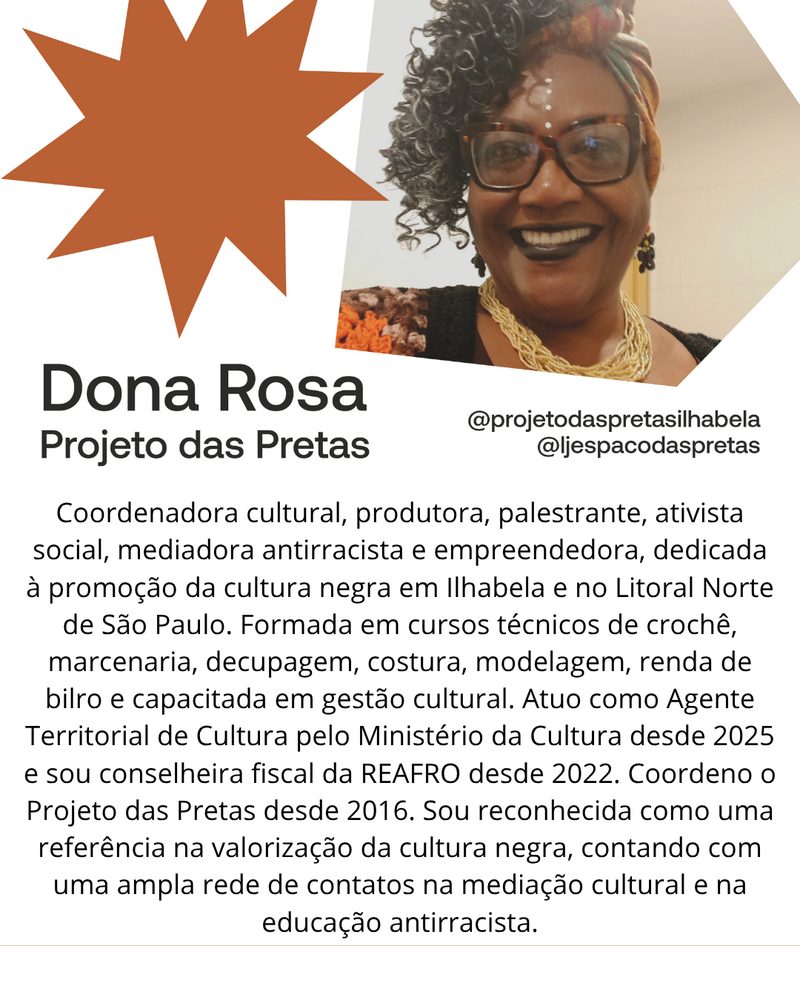 Card da Dona Rosa — Projeto das Pretas